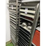 5 Mobile Tray Racks & Contents Comprising Moulds (Location: NW London. Please Refer to General