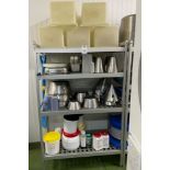Fermod 4 Tier Shelf Rack & Contents Comprising Assorted Sieves, Bowls, Graters, Stainless Steel