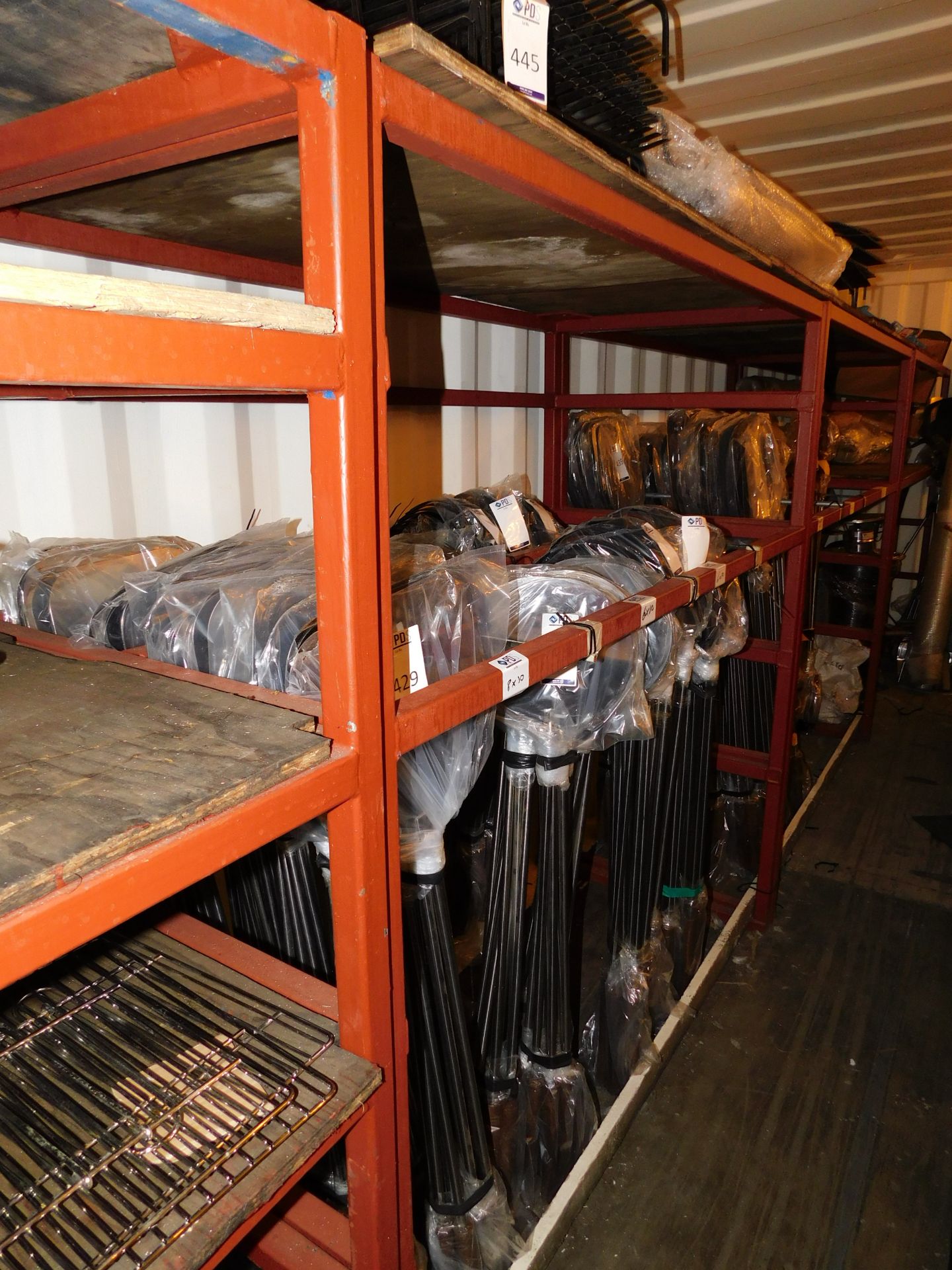 4 Fabricated Shelving Racks (Excluding Contents) (Collection Delayed Until Monday 15th April) ( - Image 3 of 4