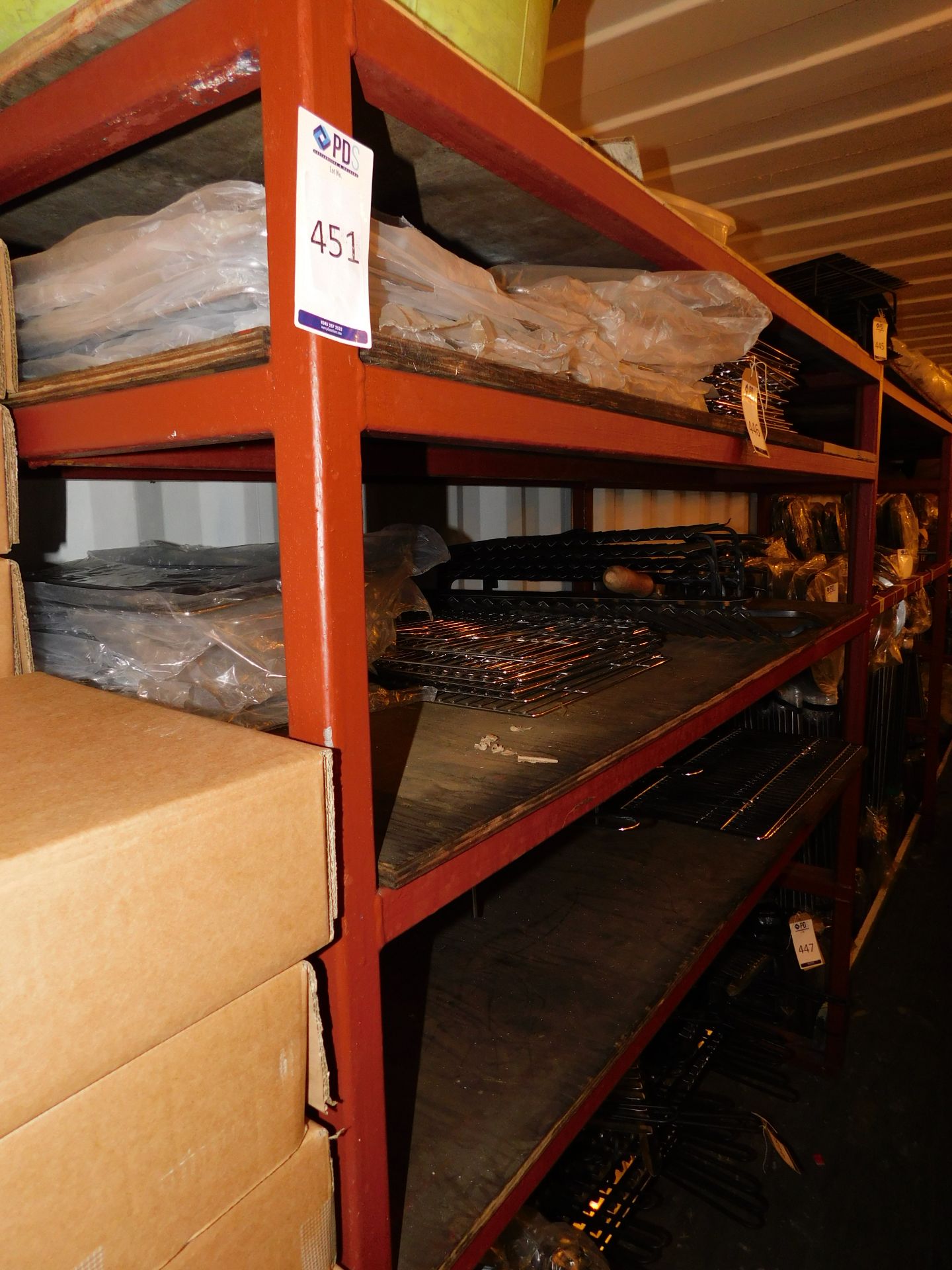 4 Fabricated Shelving Racks (Excluding Contents) (Collection Delayed Until Monday 15th April) ( - Image 2 of 4