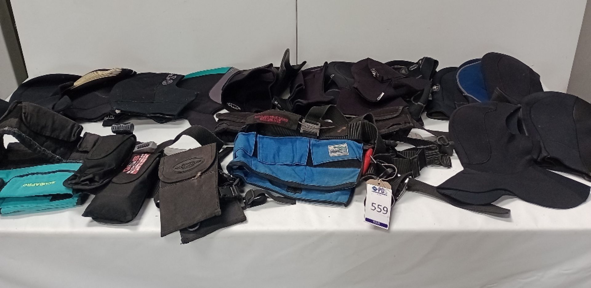 Various Weight Belts & Diving Caps (Location: Brentwood. Please Refer to General Notes)