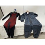 Two Beuchat Wetsuits, O’Neill Style 4000 Wetsuit & Typhoon Thermal Suit (Location: Brentwood. Please