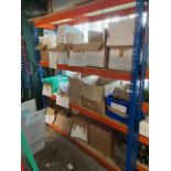 4 Orange/Blue Shelf Racks & Contents of Assorted Plastic Components/Nylon/Acrylic/ABS/PUC (Location: