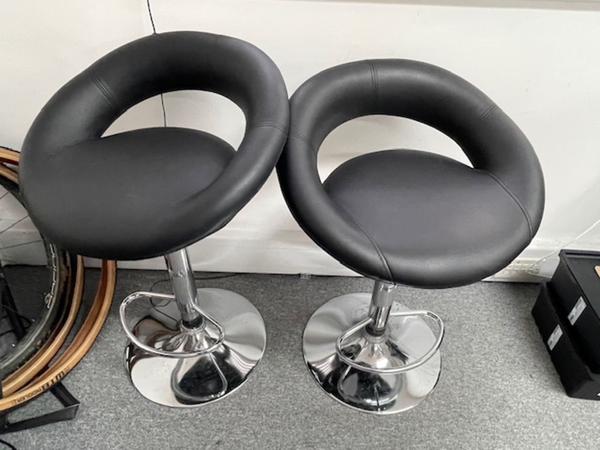 Two Tub Stools & Two High Back Swivel Chairs (Location: Newport Pagnell. Please Refer to General - Image 2 of 3