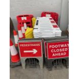 14 Barriers, 20 Cones, 6 Signs & Pedestrian Barriers (Location: Harlow. Please Refer to General