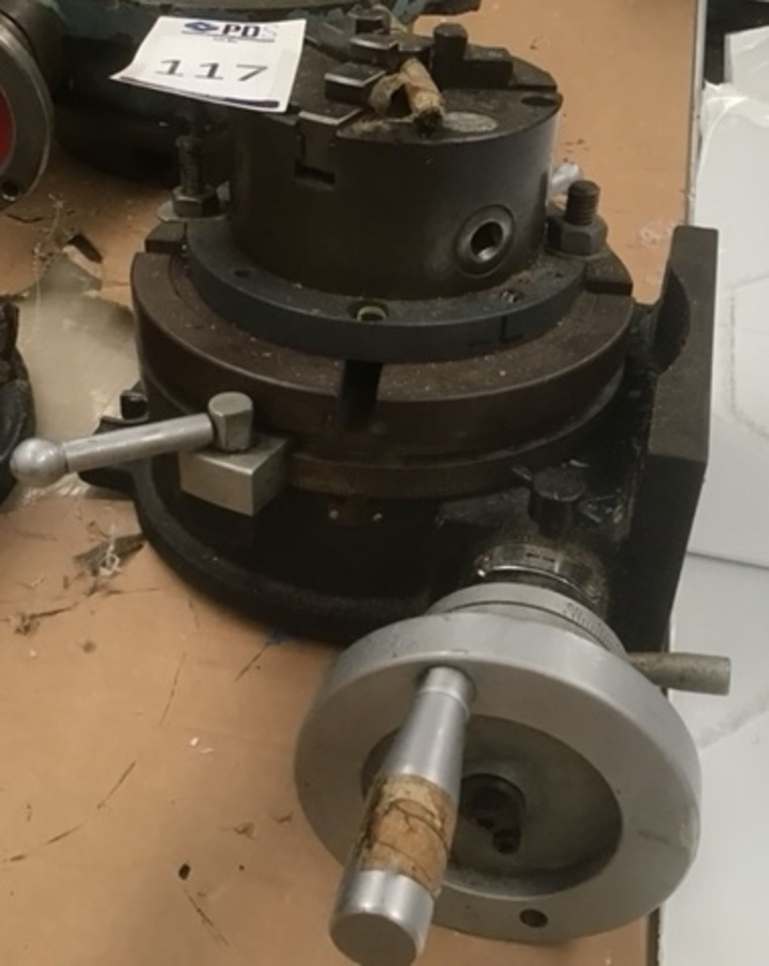 Rotary Table fitted 3-Jaw Chuck (Location: Earls Barton. Please Refer to General Notes)