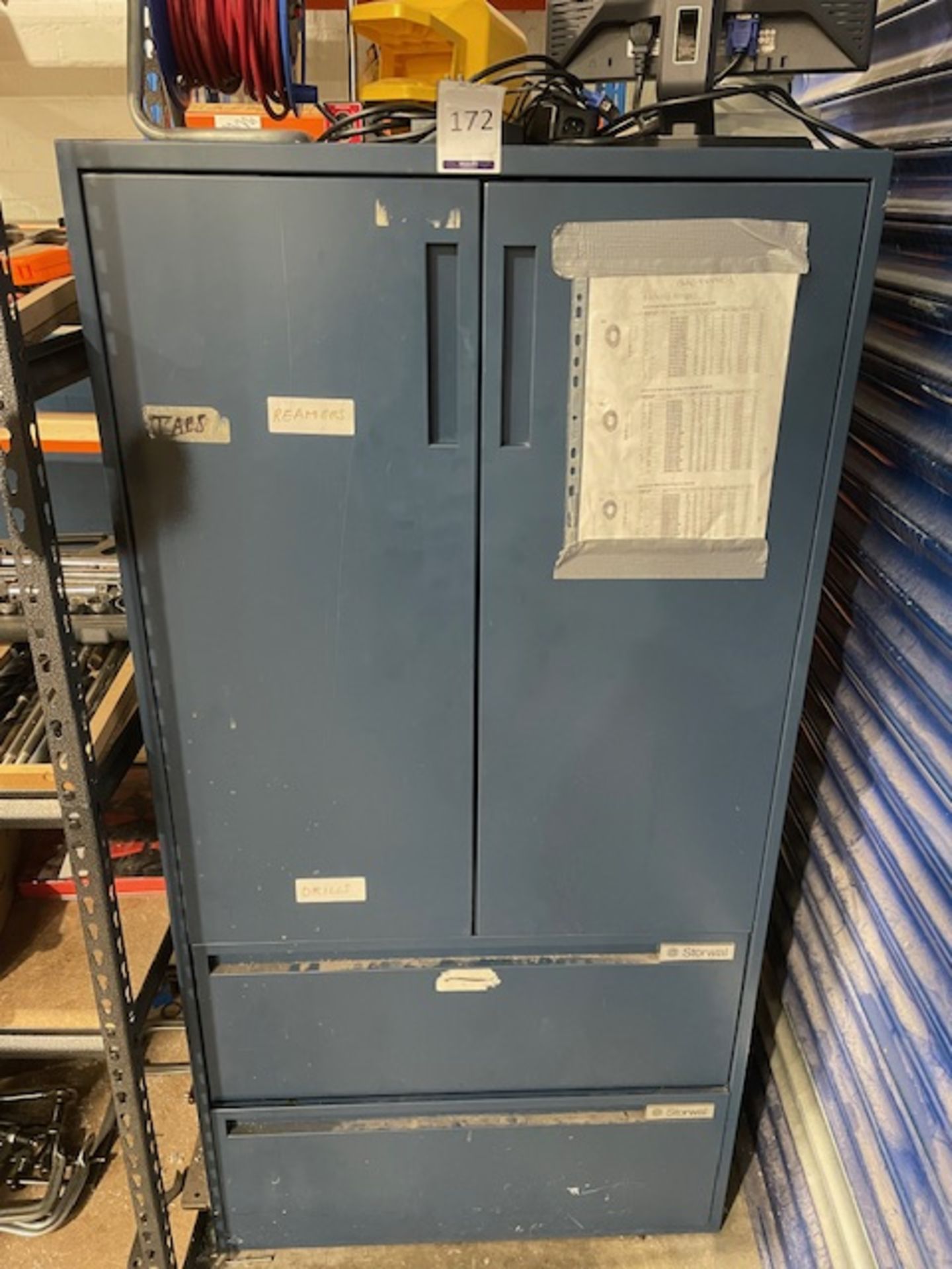 2 Double Door Cabinets with Contents of Assorted Tooling & Inspection Equipment Together with 3-