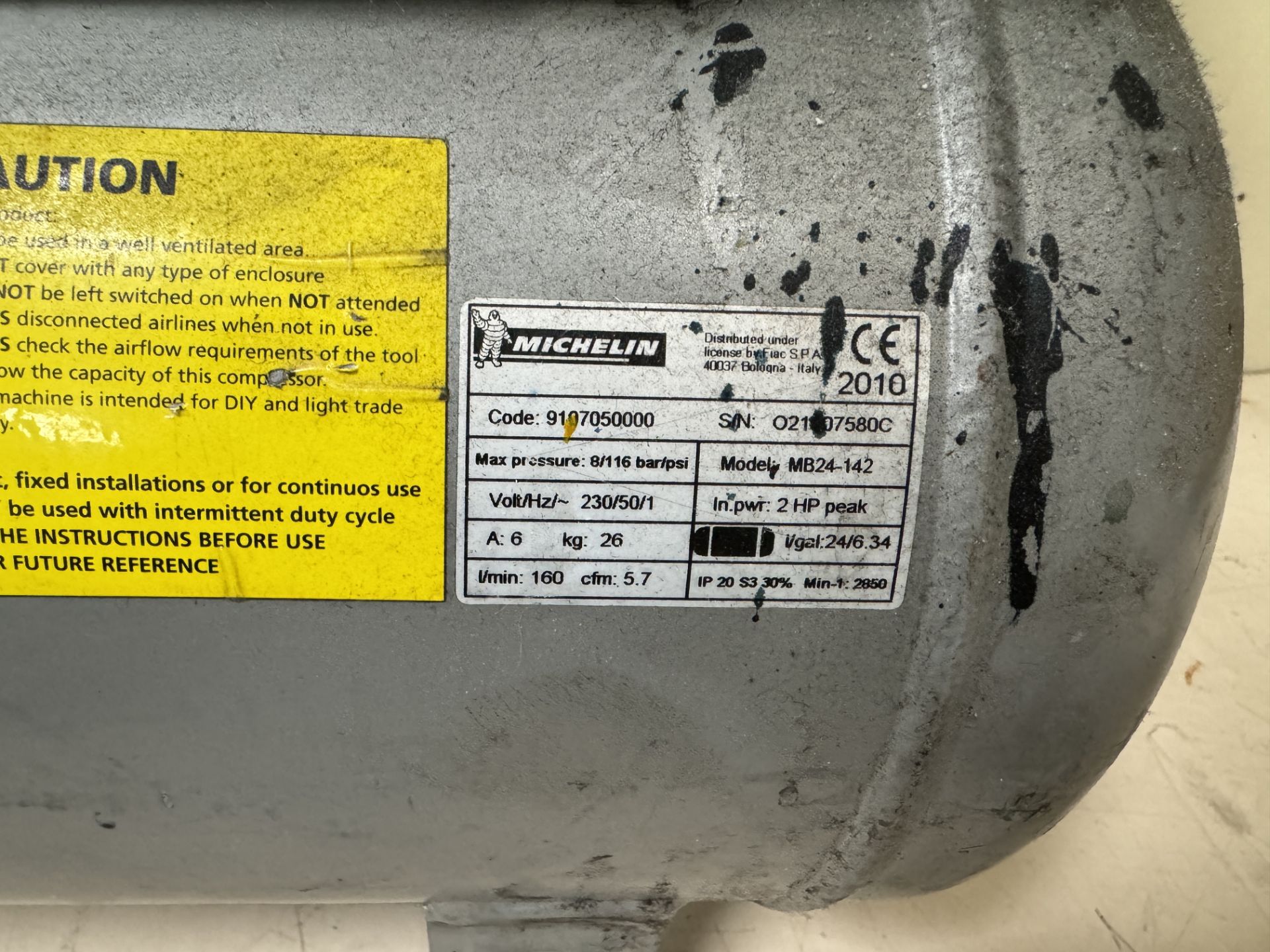 Michelin Receiver Mounted Compressor (Location: Brentwood. Please Refer to General Notes) - Image 2 of 2