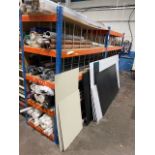 2 Orange/Blue Stock Racks & Contents of Assorted Plastic Bar, Tube, Acetal, Round Acrylic, PVC, ABS,