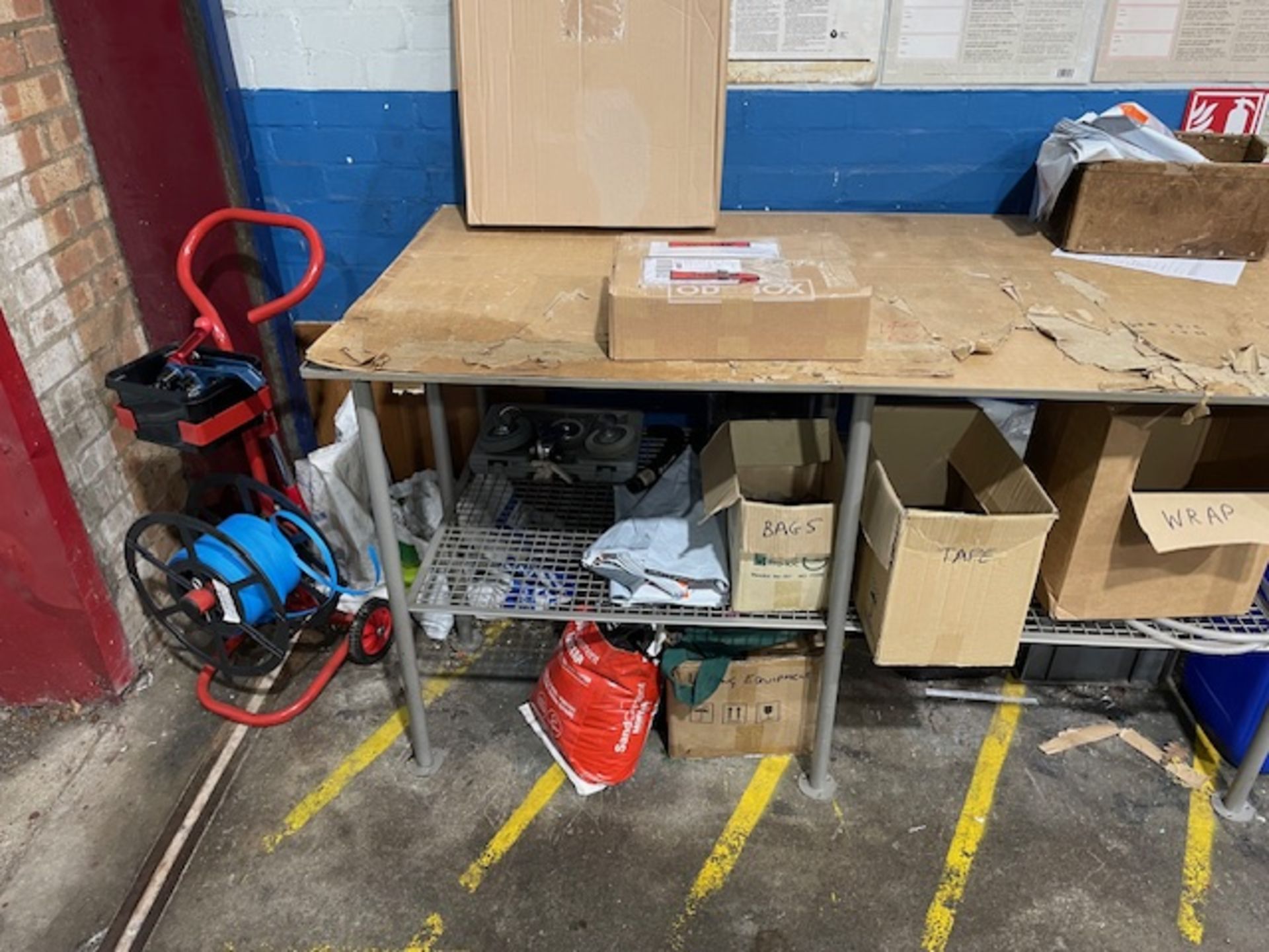 Packing Bench with Strapping Trolley (Location: Earls Barton. Please Refer to General Notes)