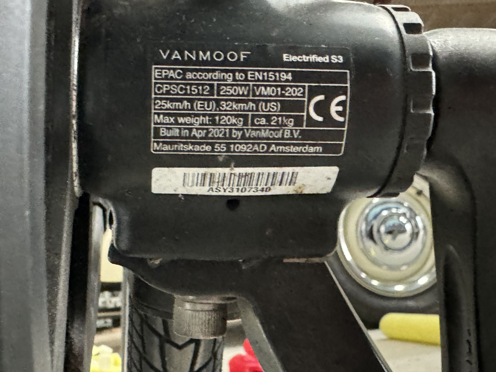 VanMoof S3 Electric Bike, Frame Number ASY3107340 (NOT ROADWORTHY - FOR SPARES ONLY) (No codes - Image 2 of 2