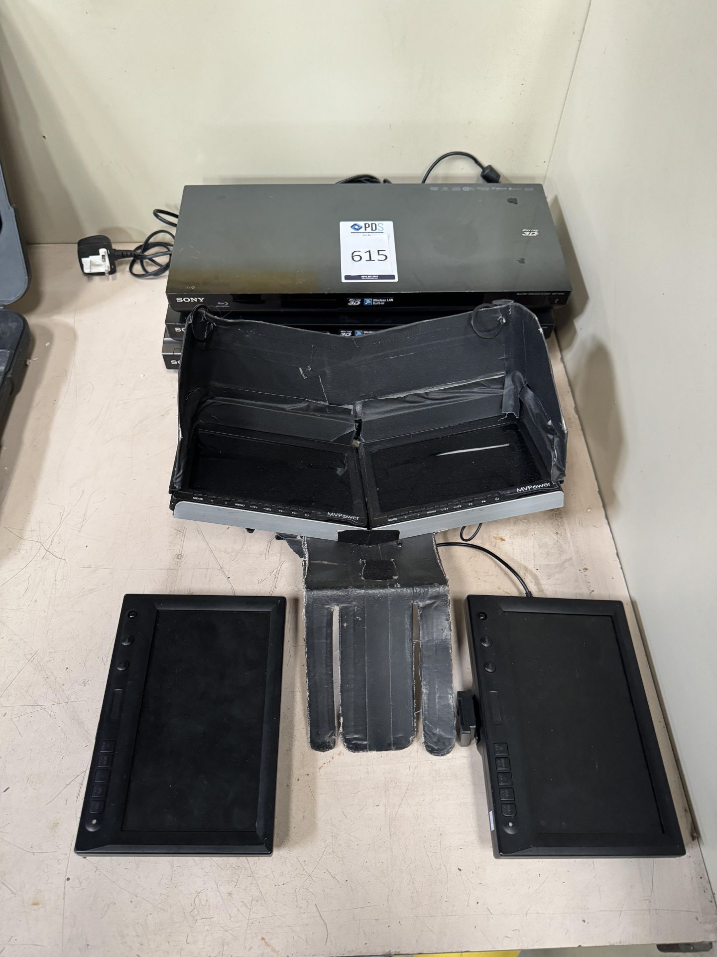 3 Sony Blu Ray Players & 4 MV Power 8” VGA LCD Monitors (Location: Brentwood. Please Refer to