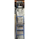 Pair of Warehouse Safety Steps, Aluminium Ladder & Miscellaneous Items (Location: Brentwood.