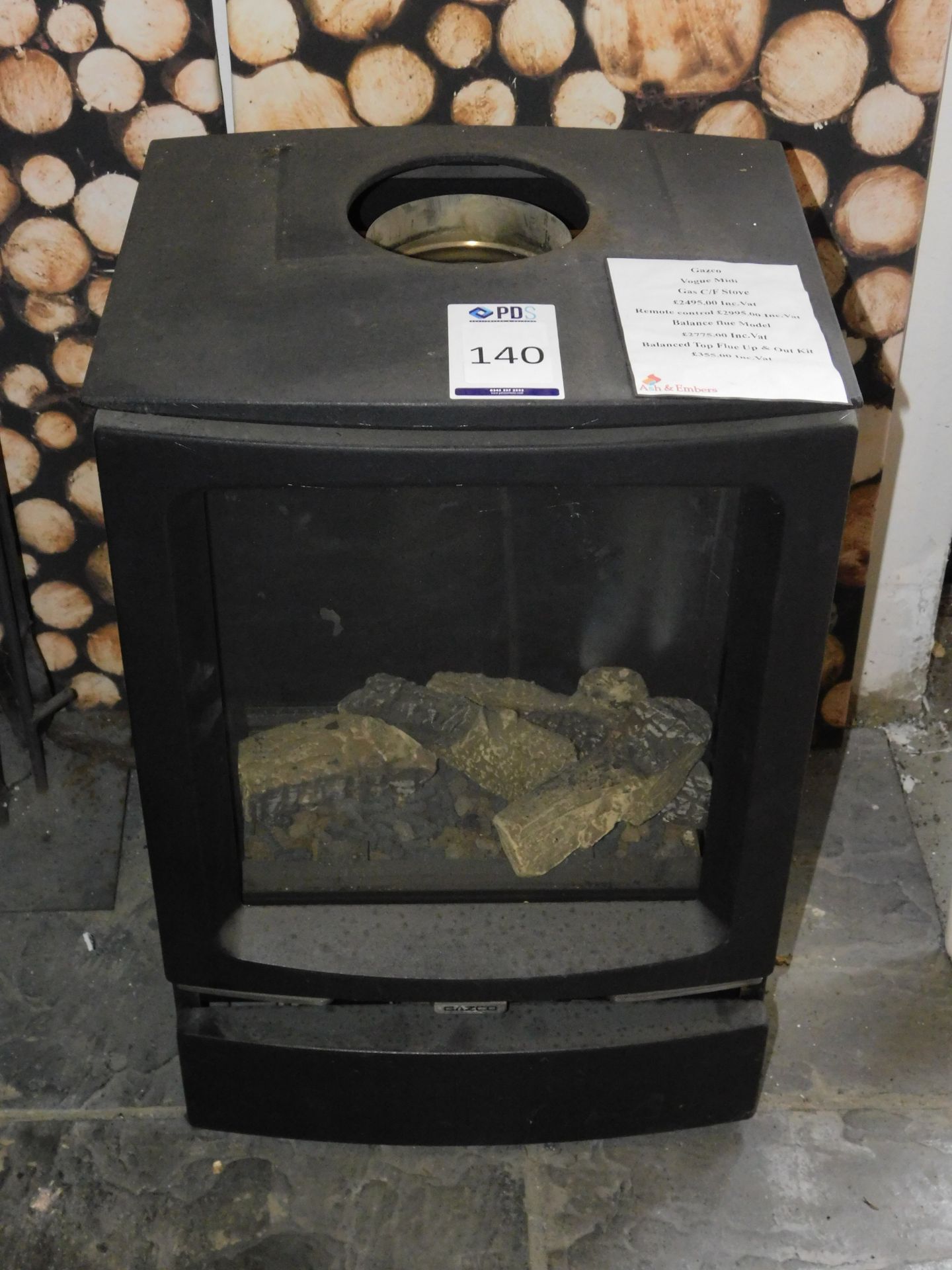 Ex-Display Gazco “Vogue Midi” Gas C-F Stove with Remote (Where the company’s description/price