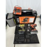 AEG BSB 18G Cordless Drill with Two Batteries &Charger and a Ryobi RID1801 Impact Driver with