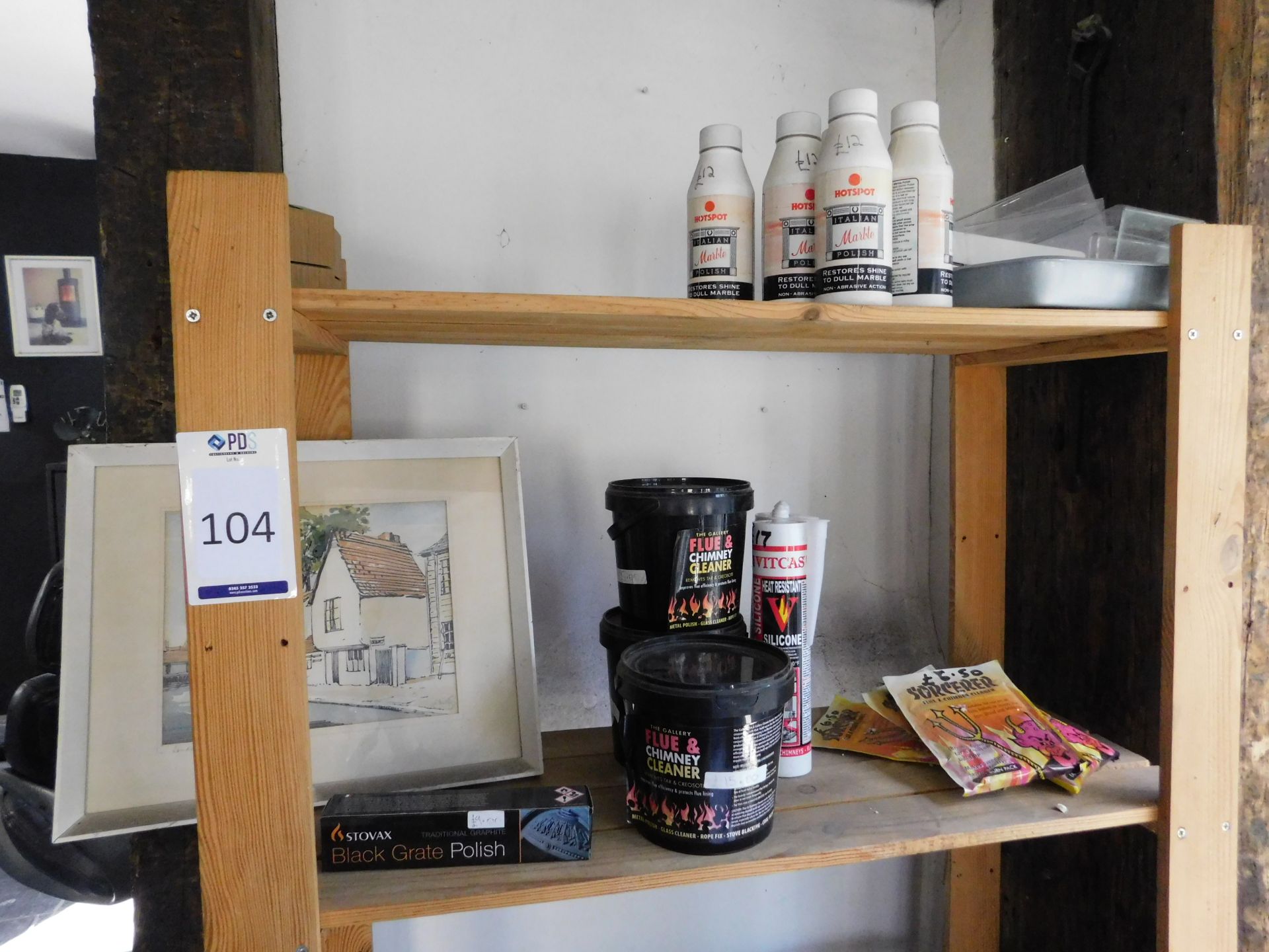 Shelf Unit, Flue Cleaner, Silicone, Print, Grates etc (Location: Romford. Please Refer to General - Image 2 of 3