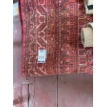 Patterned & Bordered Rug, Central Motif Surrounded by Stylized Floral Decoration & Multi Border,