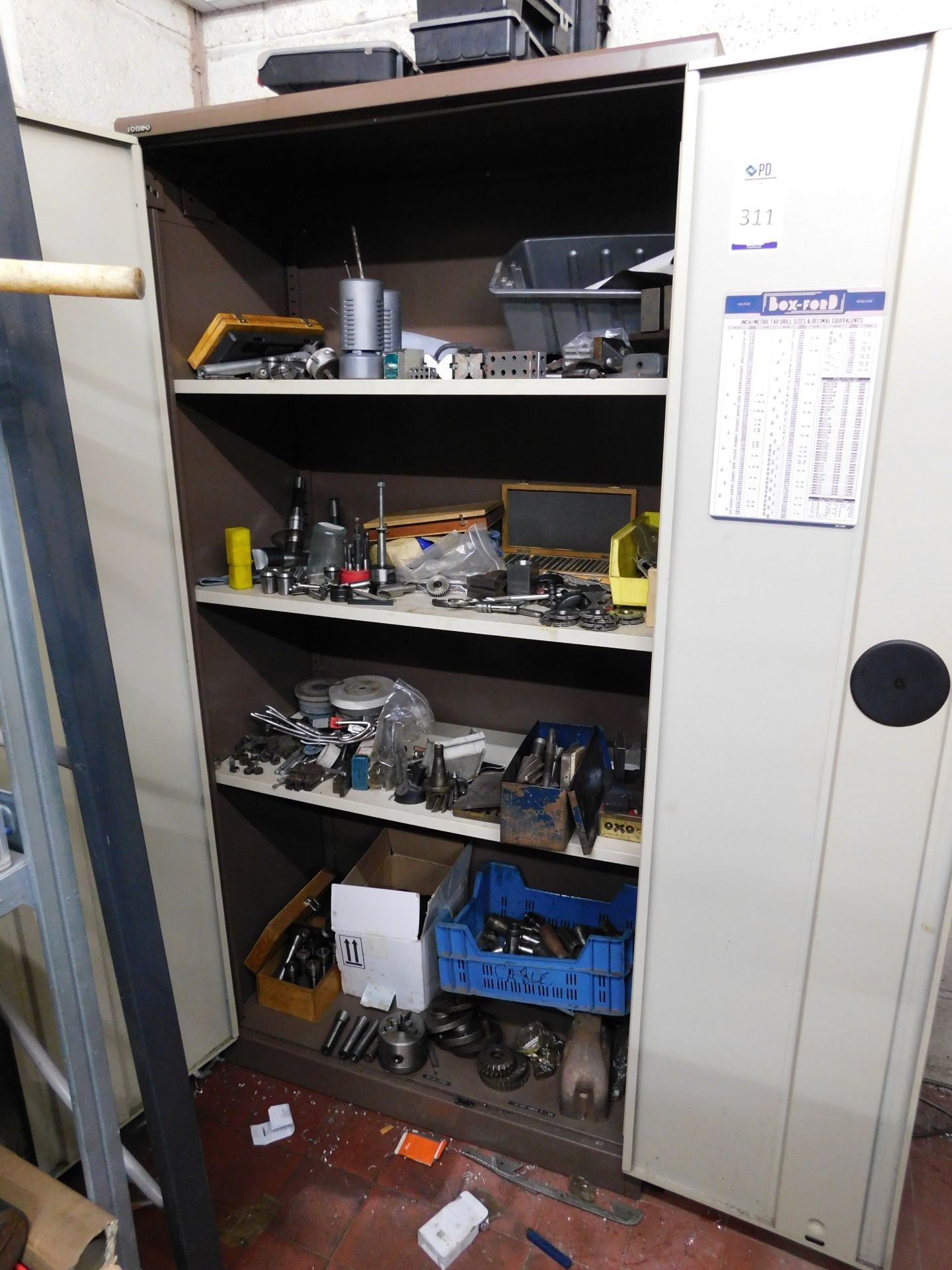 Double Door Cabinet & Contents of Assorted Collets & Spares etc (Location: Bolton. Please Refer to - Image 2 of 6