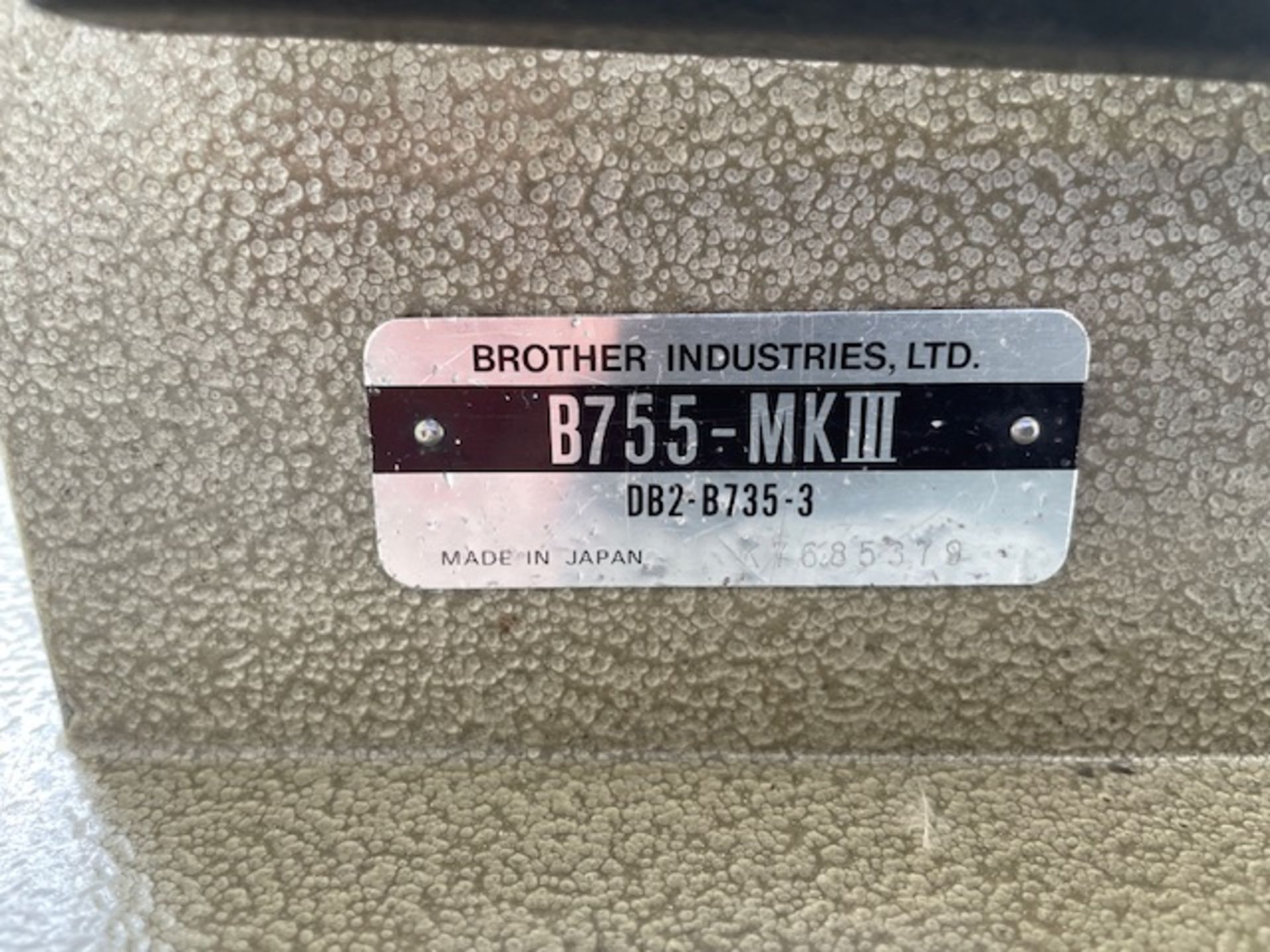 Brother B755-MKIII Lockstitch Machine, Single Phase (Location: Brentwood. Please Refer to General - Image 2 of 2