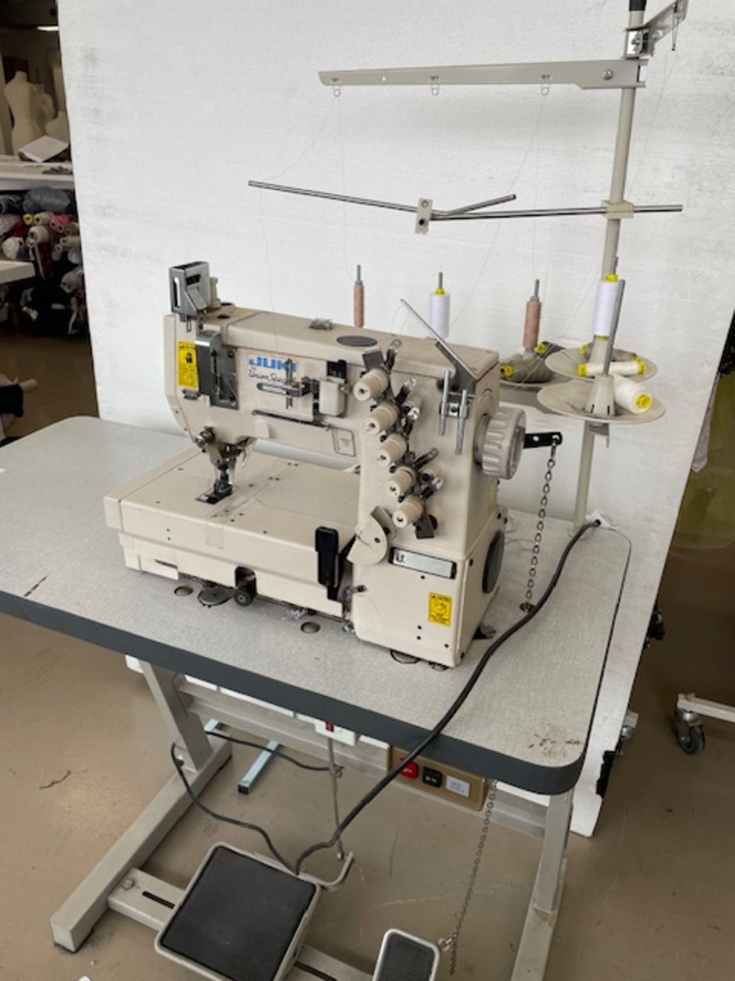 Juki Union Special 5-Thread Machine, Serial No. FS332H01, Single Phase (Location: Brentwood.