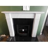 Ex-Display Silsoe Carrara Marble Surround 54” & Hearth (Excludes Stove) (Where the company’s