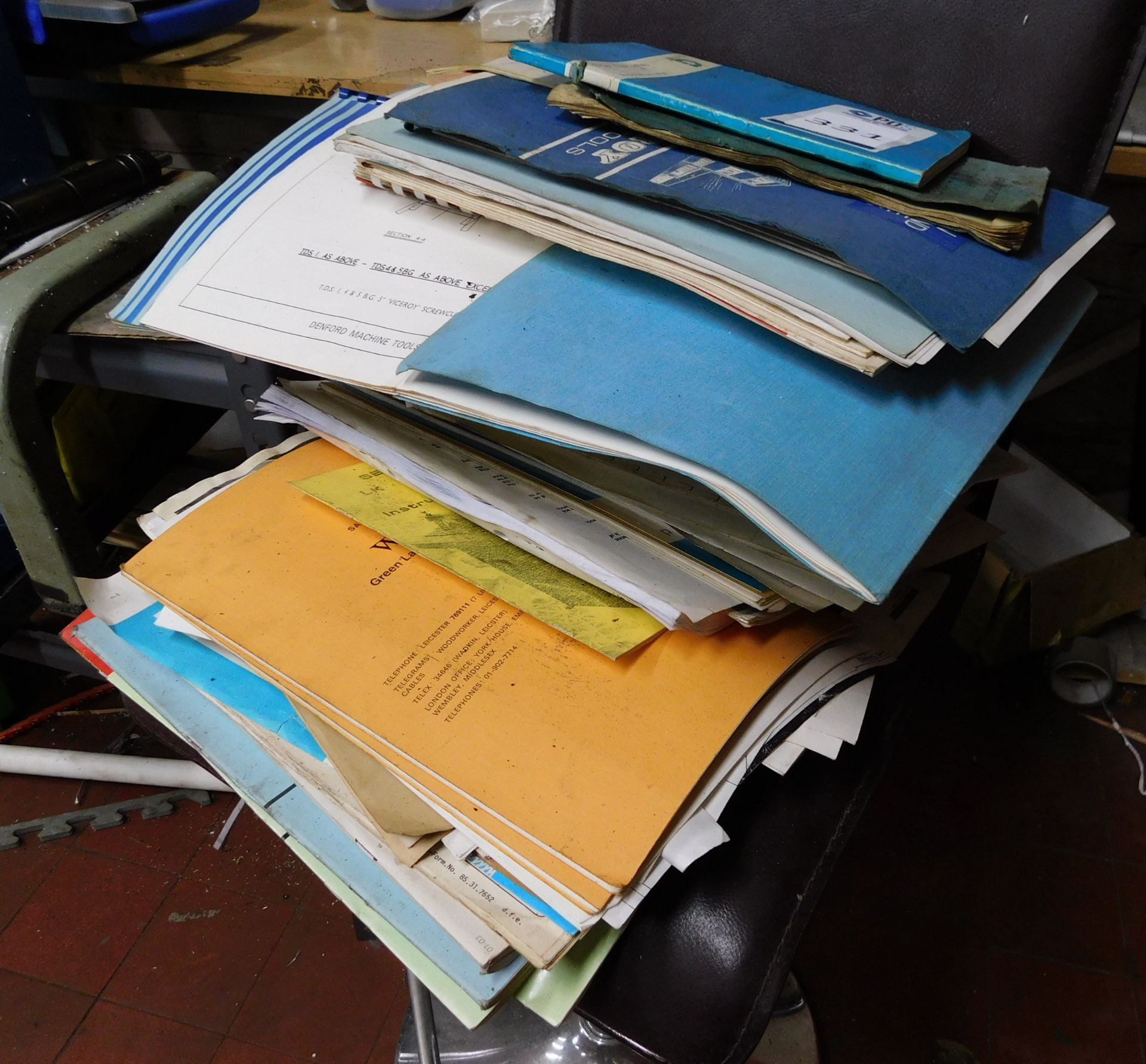 Quantity of Various Machine Manuals (Location: Bolton. Please Refer to General Notes)