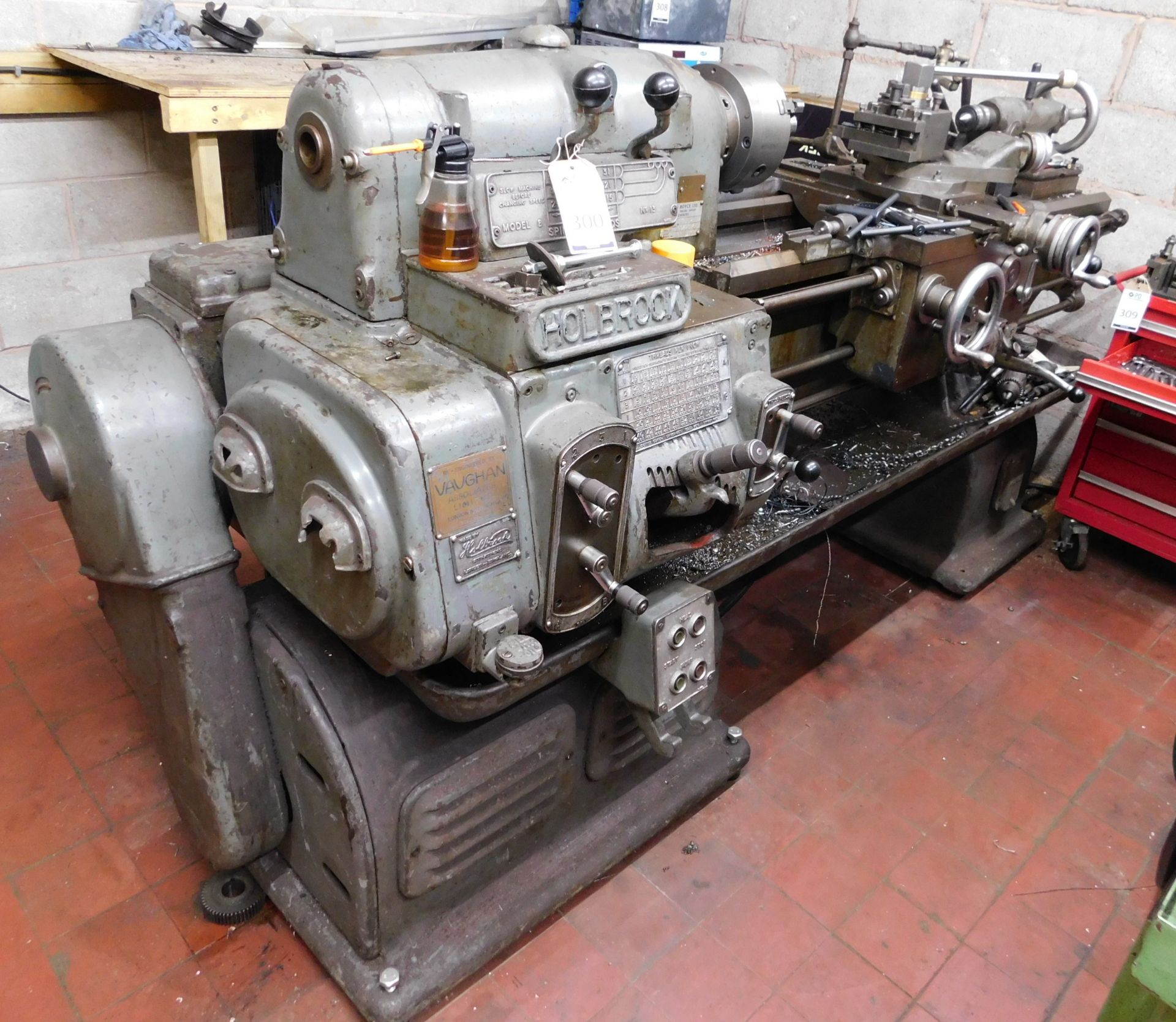 Holbrook Rolls Royce Gap Bed Lathe, 58in Bed Serial Number F9429765, (Re-engineered by Vaughan
