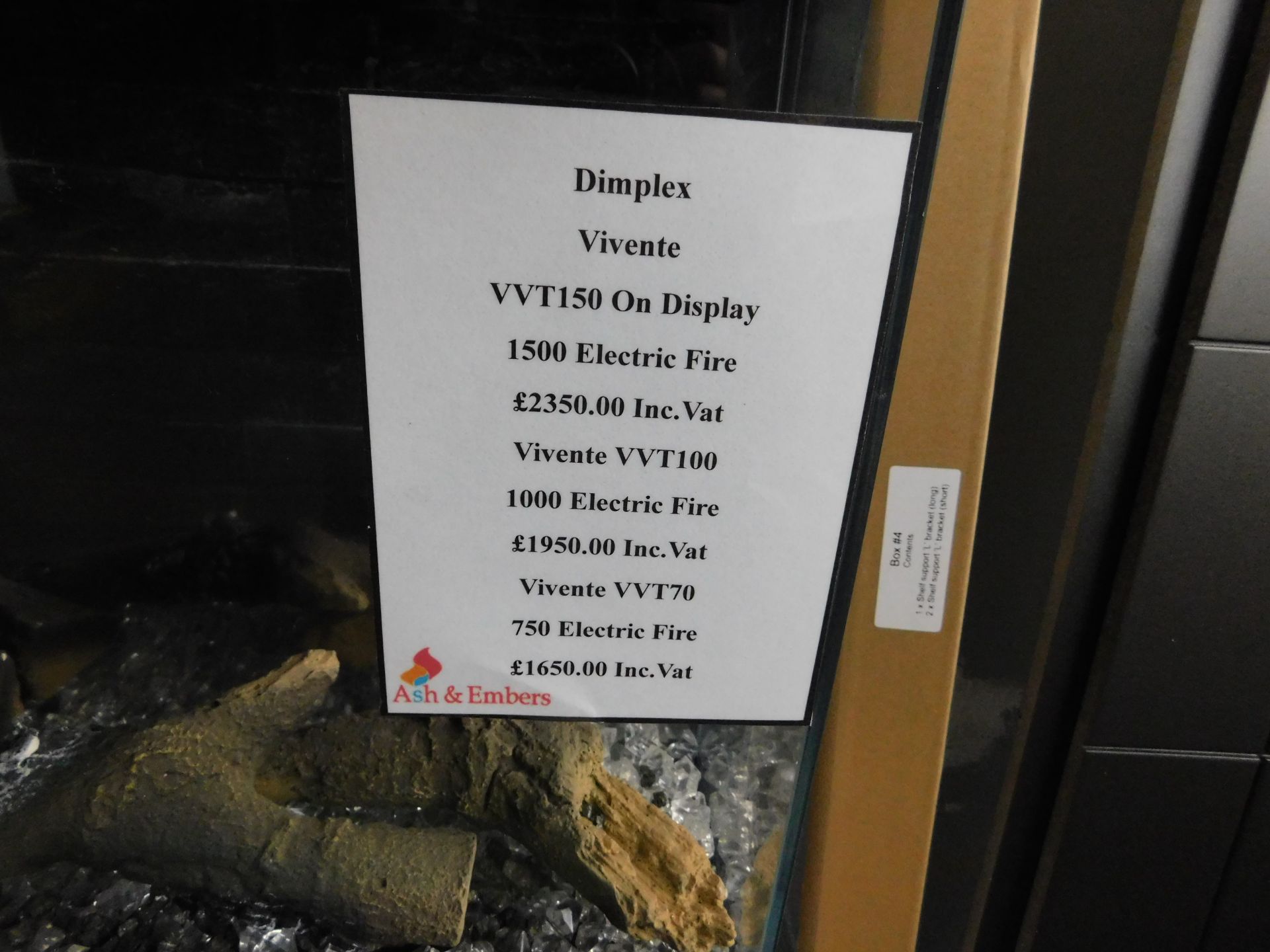 Ex-Display Dimplex “Vivente VVT150” Electric Fire with Remote (Where the company’s description/price - Image 2 of 2