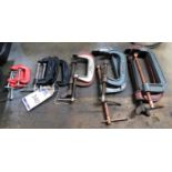 Quantity of Various Sized G-Clamps (Location: Bolton. Please Refer to General Notes)