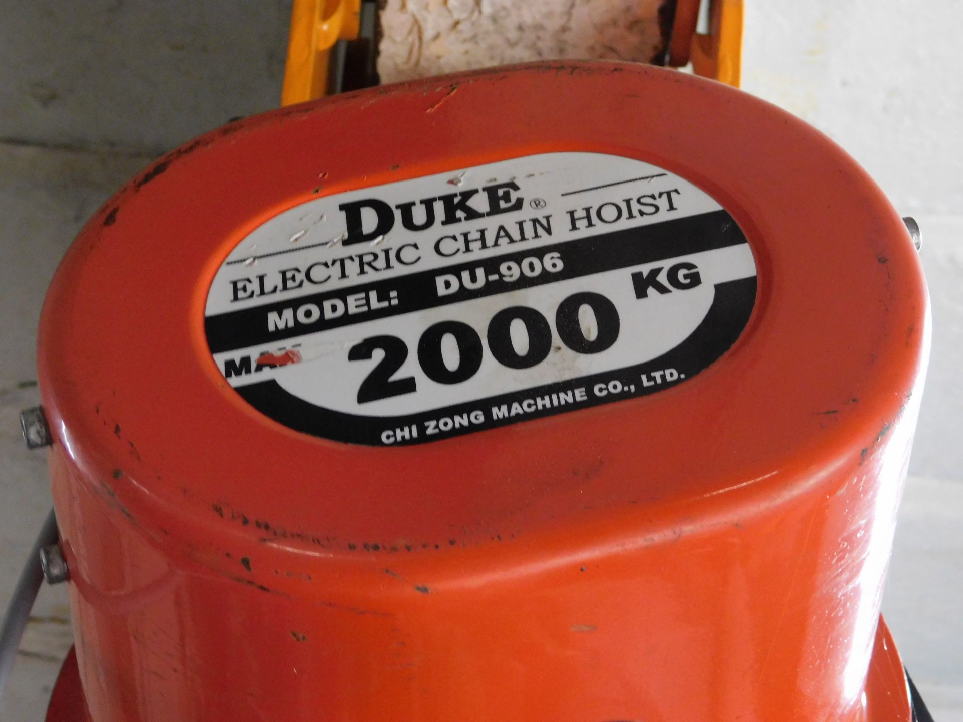 Duke DU-906 Electric Chain Hoist, 2,000kg (Location: Bolton. Please Refer to General Notes) - Bild 4 aus 4