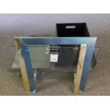 Ex-Display Plate Glass Fire Screen, Two Surrounds, Log Box etc. (Location: Romford. Please Refer