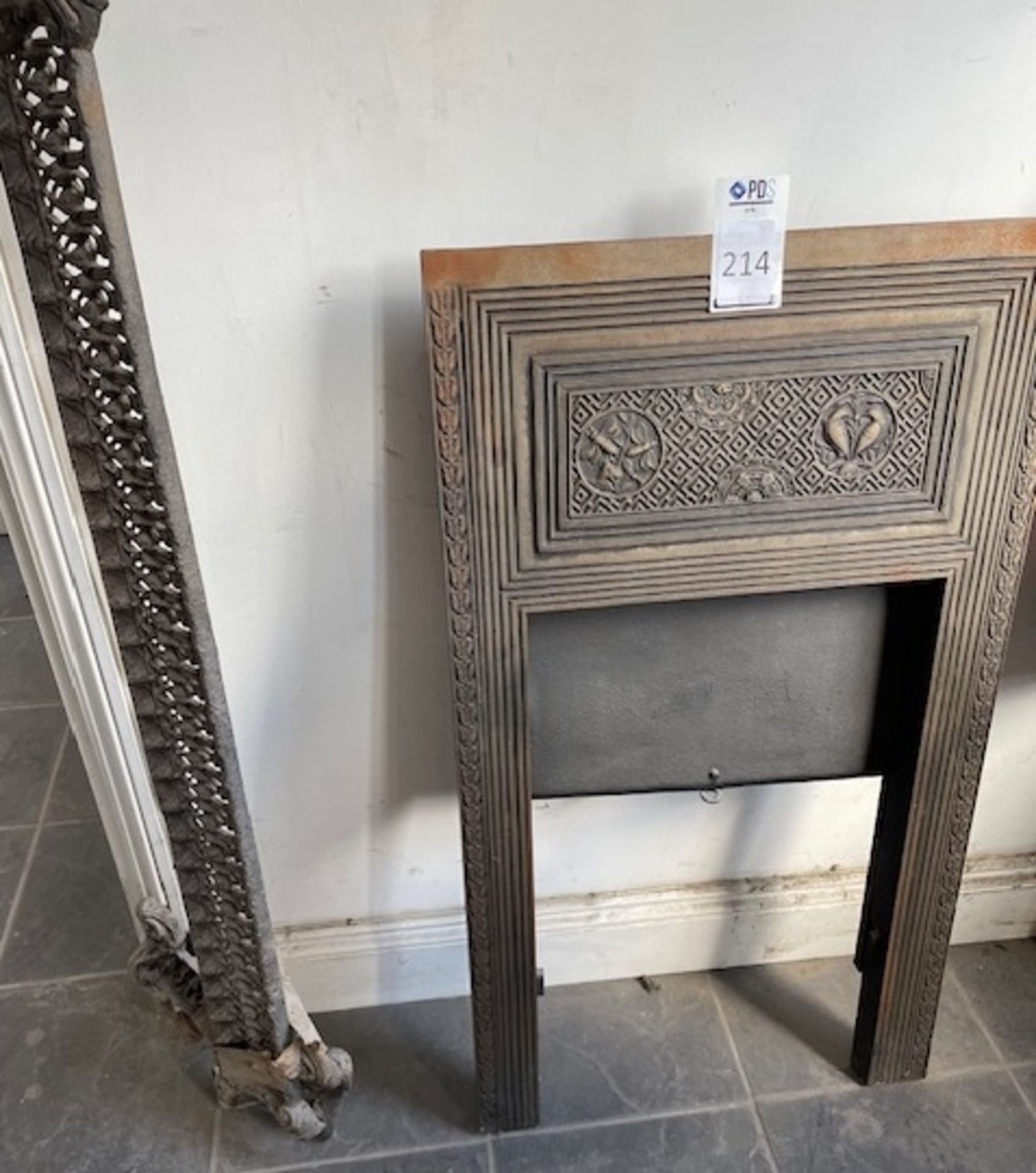 Arts & Crafts Style Cast Metal Surround & a Victorian Style Fret (Location: Romford. Please Refer to