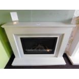 Ex-Display Wildfire 1320mm “Seville Suite” Comprising 52” Marble Surround with Hearth & HE 950L Fire