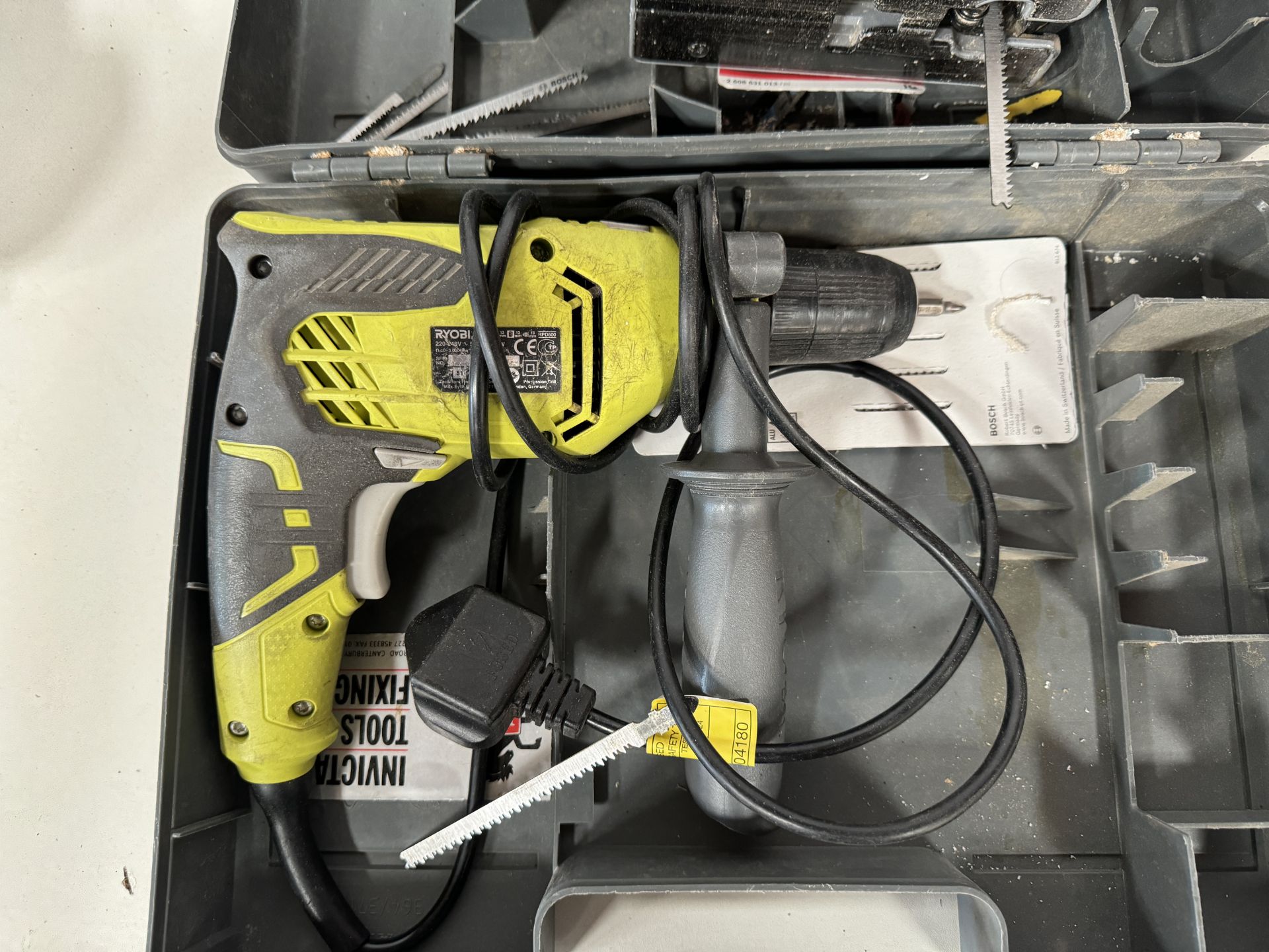 Faithful 5" Bench Grinder, Dremel 300 Rotary Tool, Bosch GST100BCE Jigsaw & a Ryobi RPD500 Drill ( - Image 4 of 4