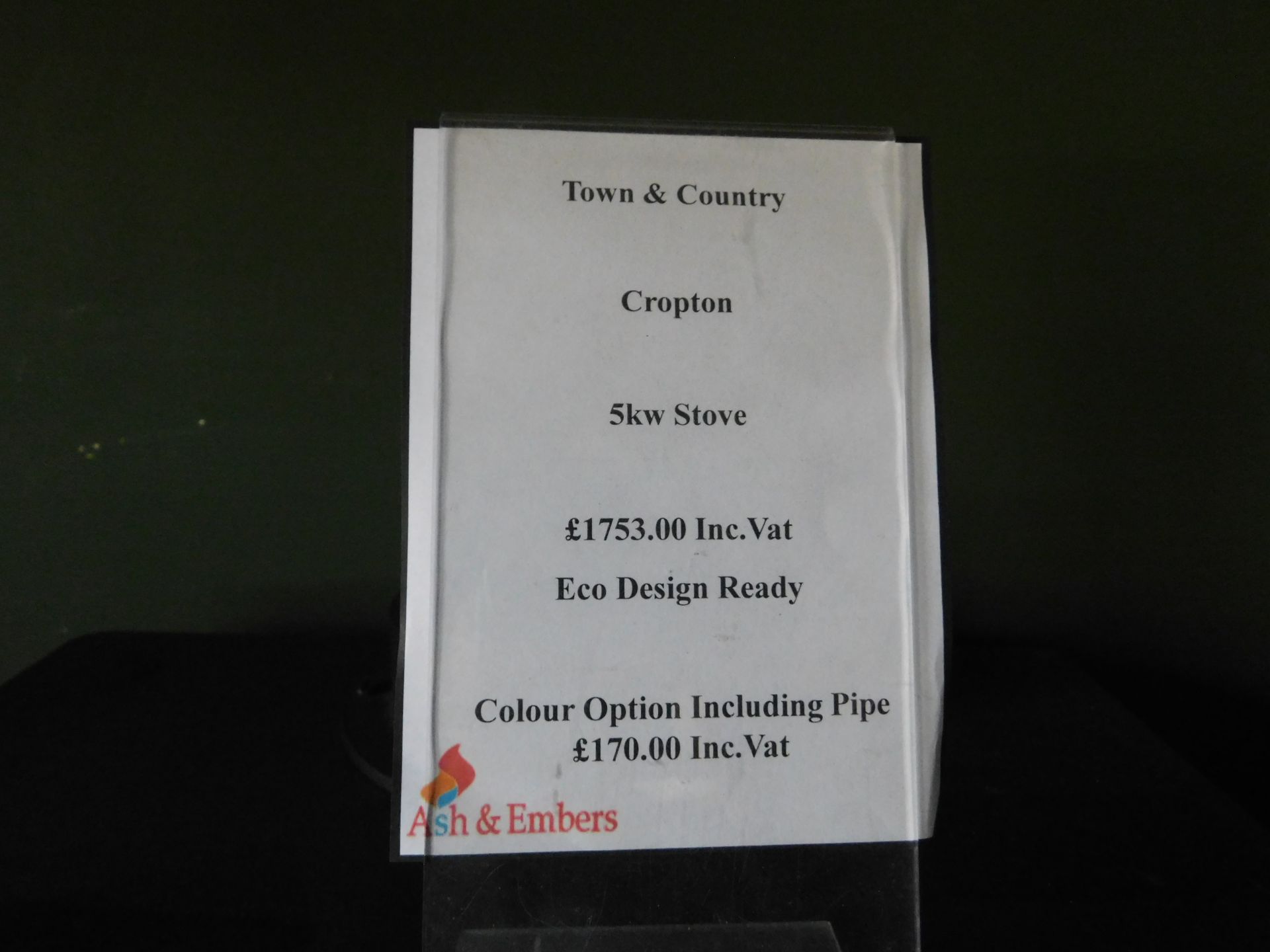 Ex-Display Town & Country “Cropton” 5kw Stove (Where the company’s description/price information - Image 3 of 3