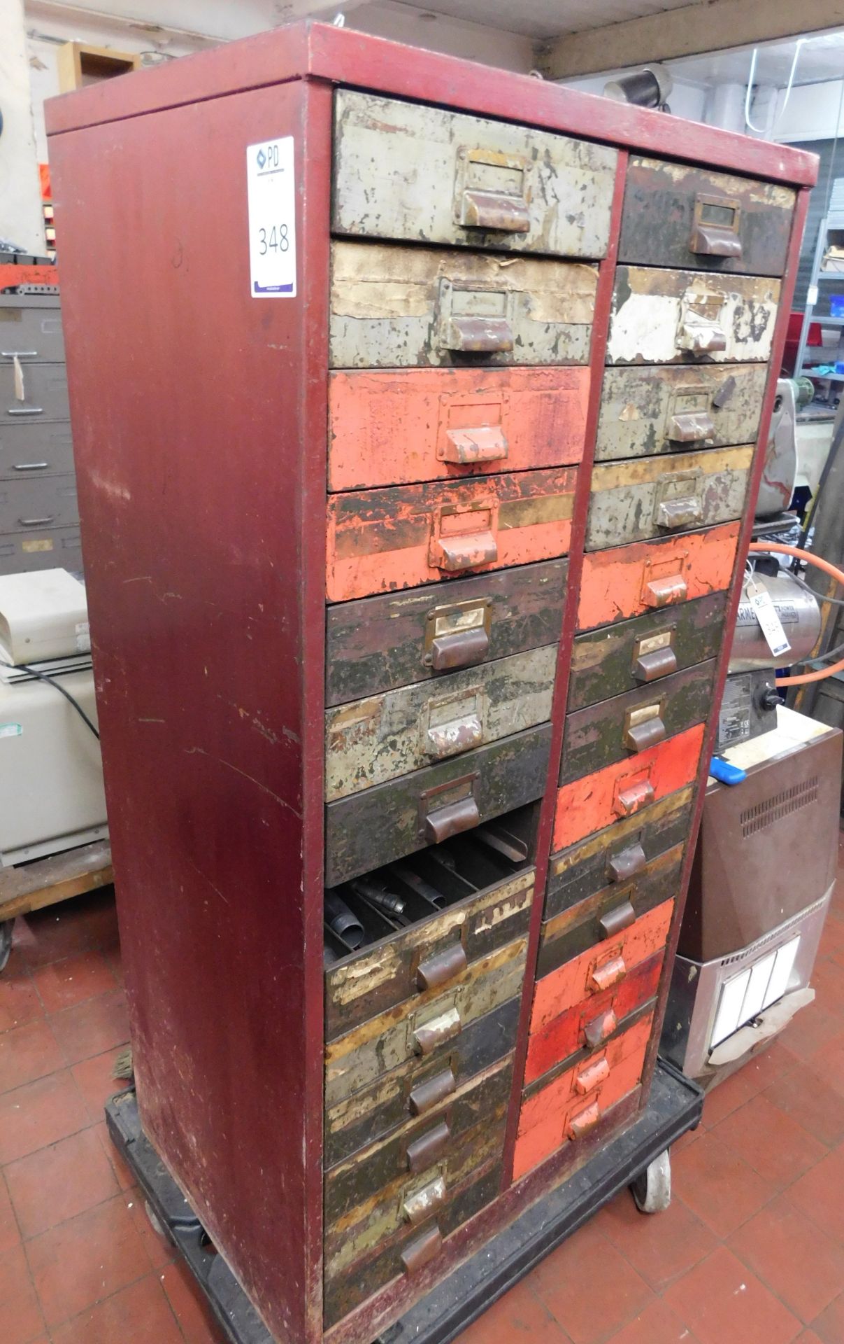 Multi-Drawer Metal Cabinet & Contents (Location: Bolton. Please Refer to General Notes)