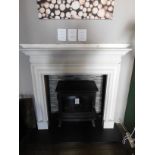 Ex-Display 54” Chesney “Clandon” Limestone Effect Fireplace Surround (Excludes Stove) (Where the