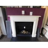Ex-Display GB Mantels 1400mm Huntley Fireplace Surround with Hearth (Excludes Fire) (Where the