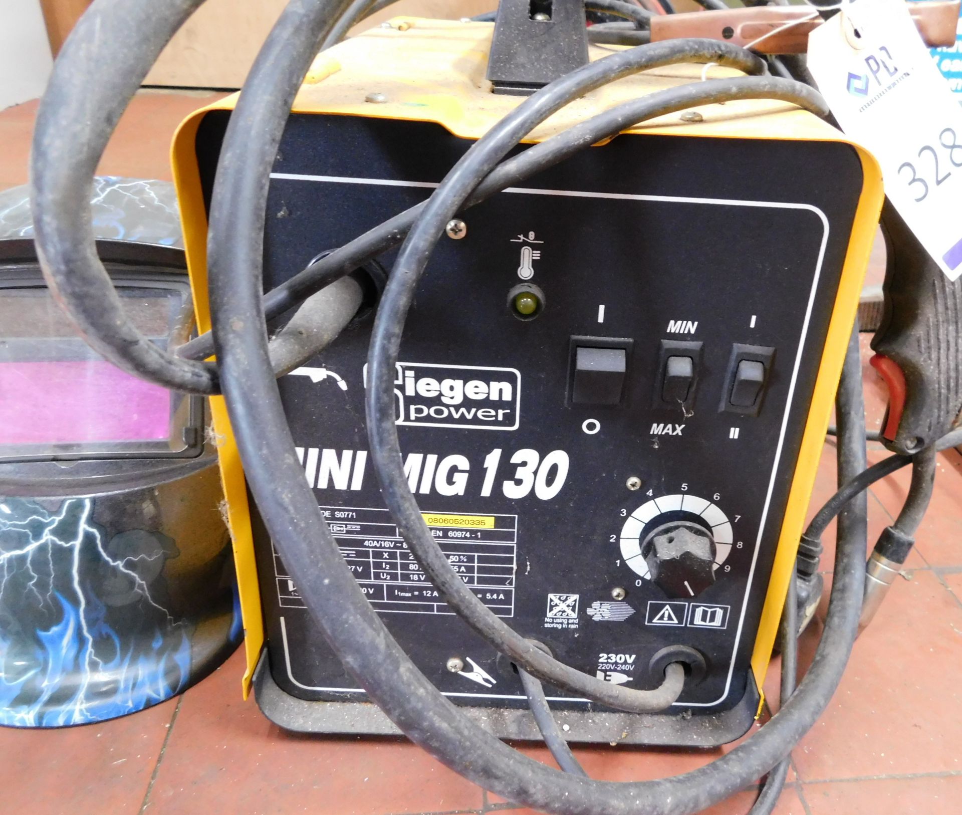 Siegen Power Mini Mig 130 Welder & Welding Mask (Location: Bolton. Please Refer to General Notes) - Image 4 of 4