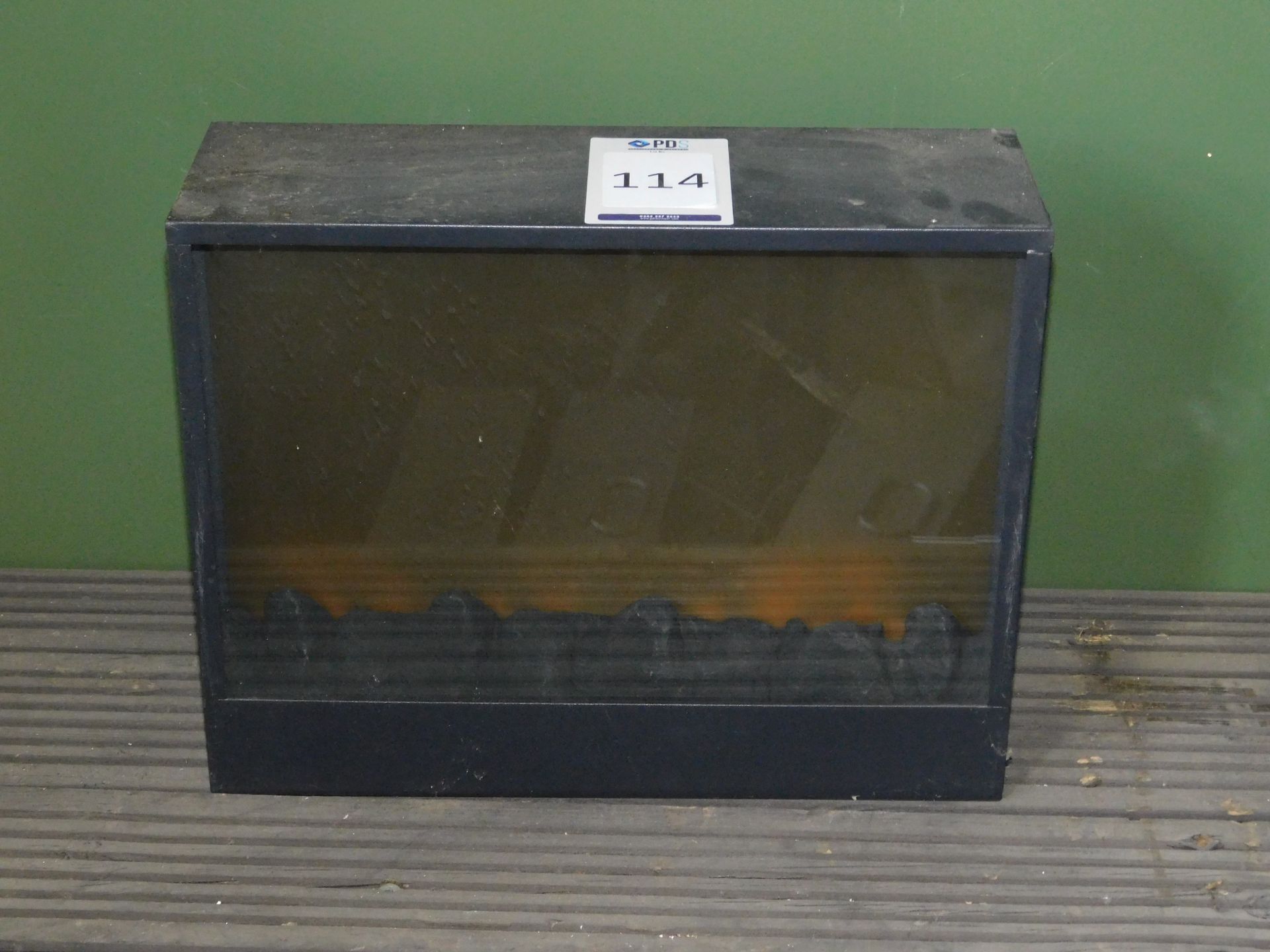 Ex-Display Portway “Electraflame” Inset for Stove, Gilt Effect Framed Bevel Edged Mirror, Lamps - Image 4 of 4