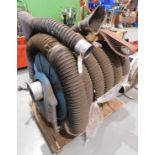 Workshop Retractable Vehicle Exhaust Extraction Hose on Mounting Bracket (Located Rugby. Please