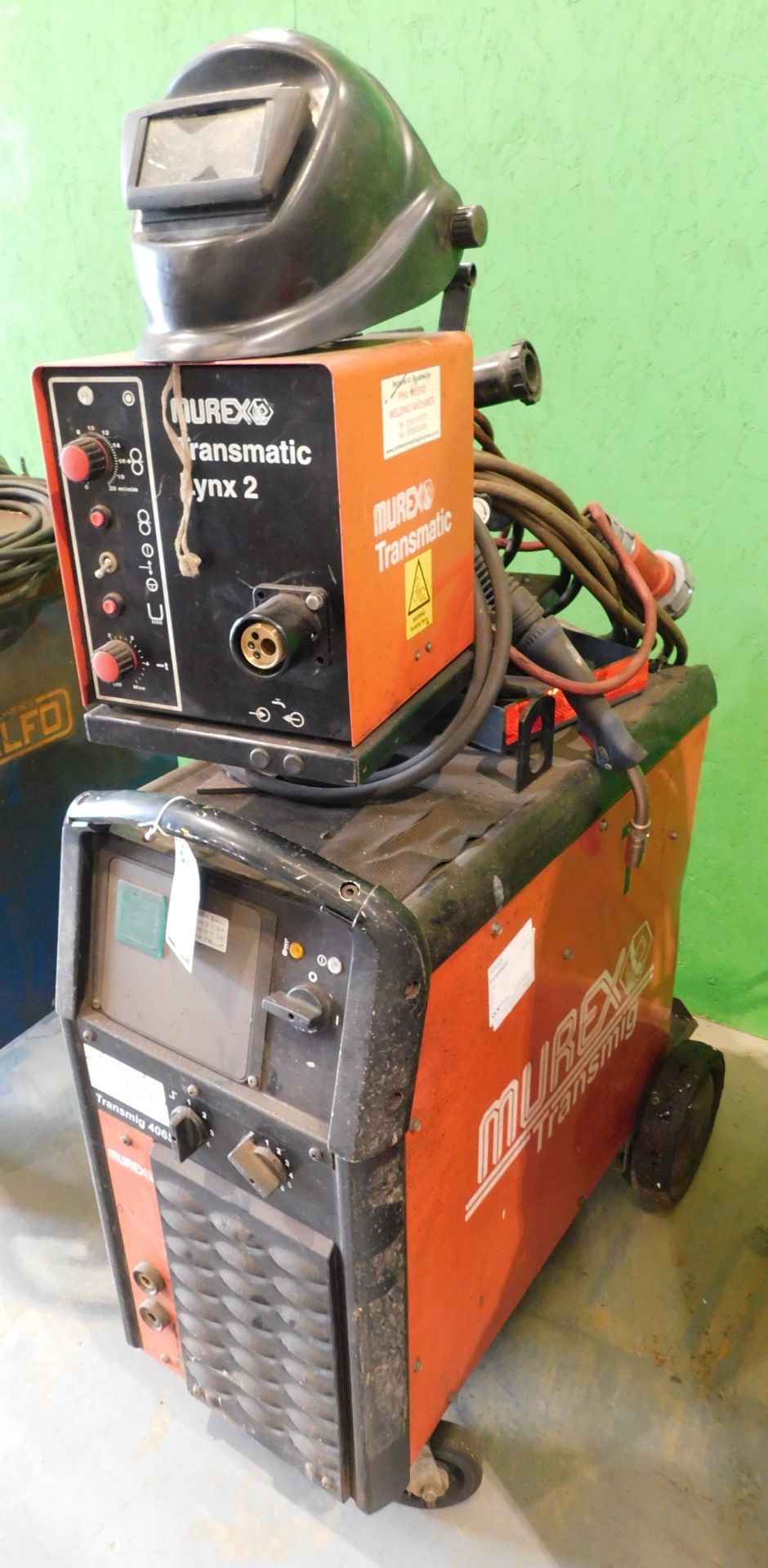 Murex Trans-Mig 406S Welder with Transmatic Lynx2 Wire Feed Unit (Located Rugby. Please Refer to