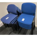 11 Various Blue, Upholstered Chairs (Located Rugby. Please Refer to General Notes)