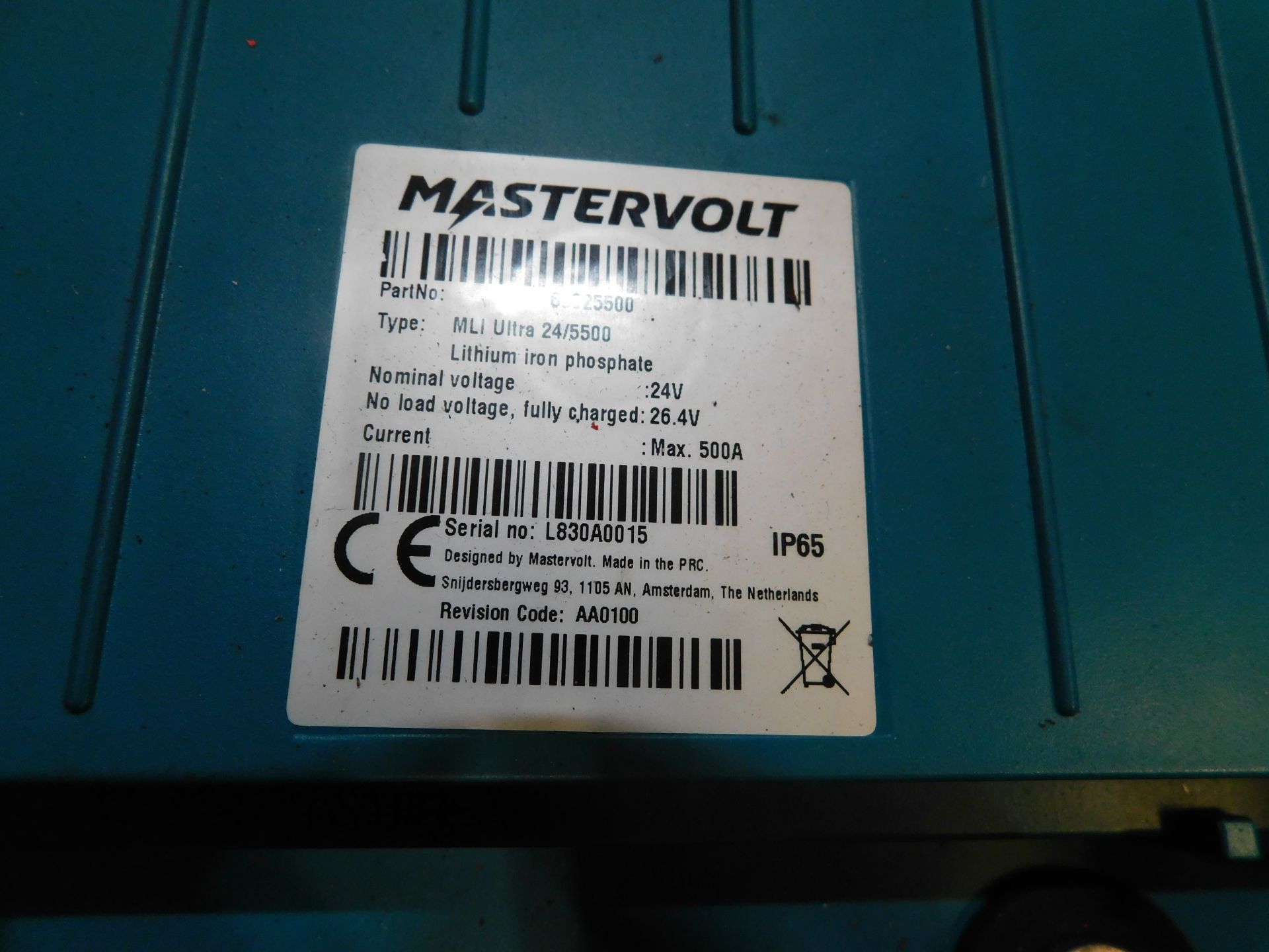 MasterVolt Ultra 5500 24v 200ah Lithium Battery (Located Rugby. Please Refer to General Notes) - Image 3 of 4