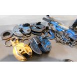 Lever Hoist, 3ton & 4 Various Plate Clamps (Located Rugby. Please Refer to General Notes)