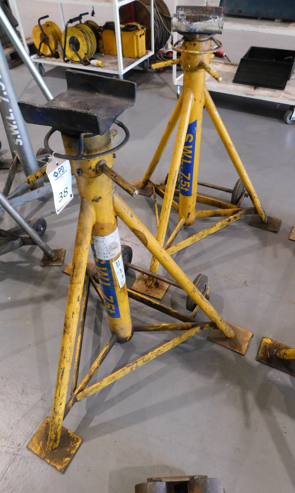 Pair of Somers AS10 7.5t Adjustable Axle/Chassis Stands (Located Rugby. Please Refer to General