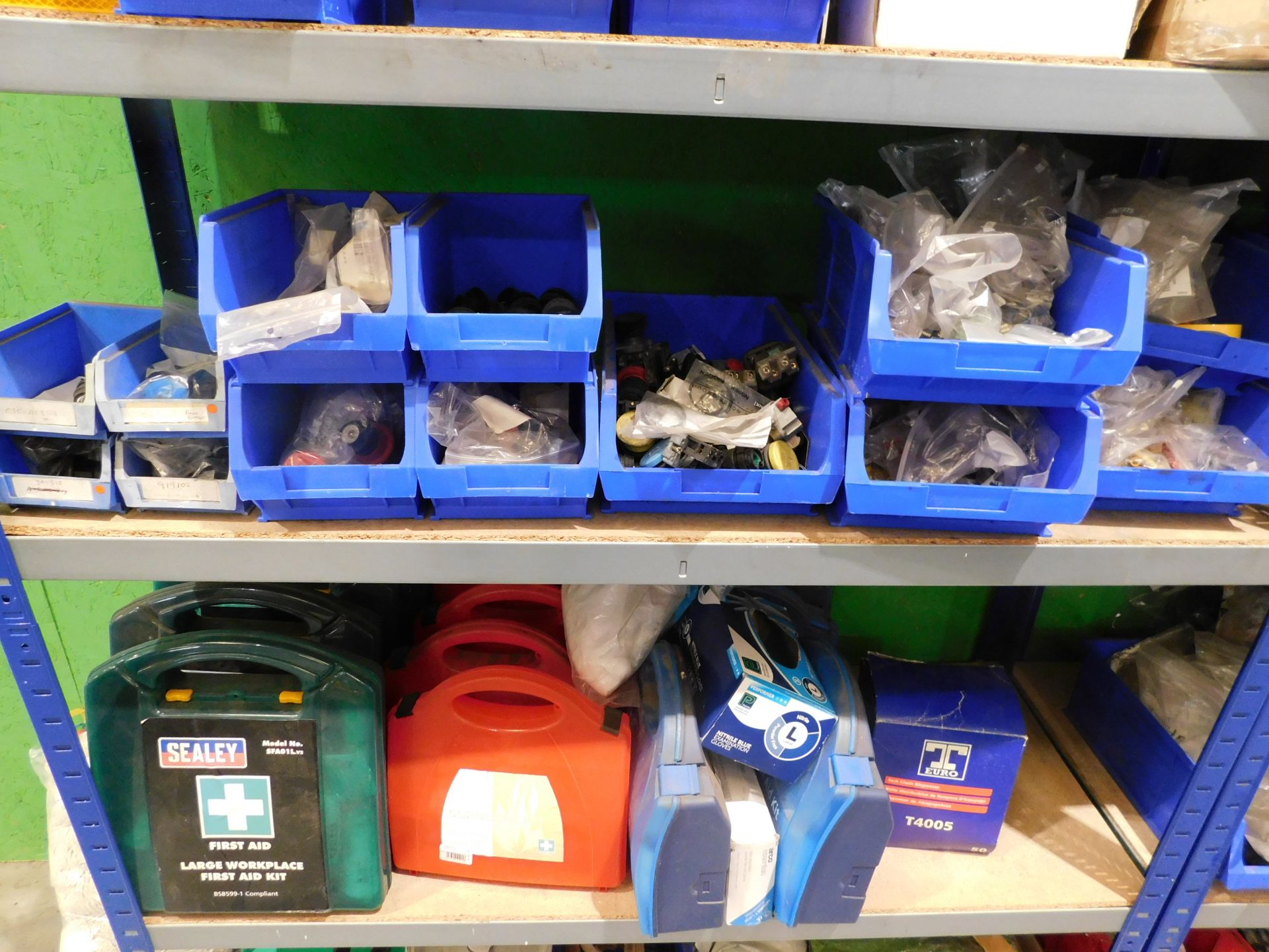 Rack & Contents of Assorted First Aid Kits, Fuel Cans, Harnesses, Reflective Tape etc (Located - Image 3 of 5