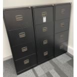 3 Metal Filing Cabinets, 4-Drawer (Located Rugby. Please Refer to General Notes)