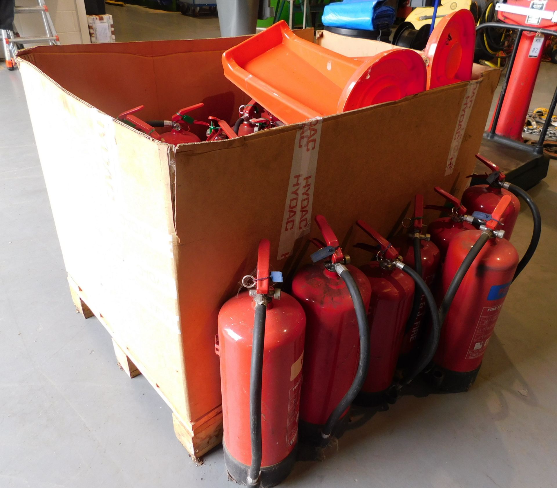 Pallet of Fire Extinguishers (Located Rugby. Please Refer to General Notes)