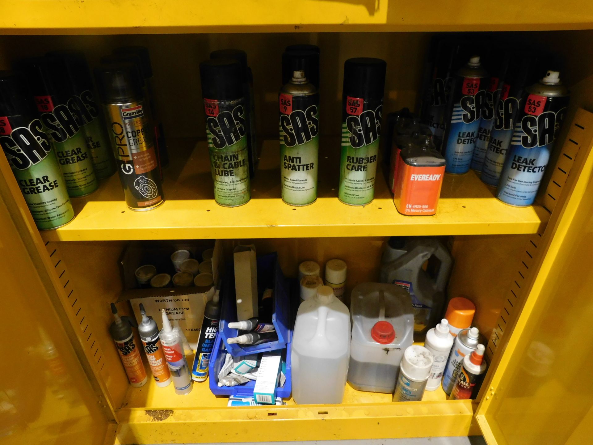 2 Double Door Cabinets & Contents of Assorted Sprays Cans, Adhesives Etc. (Located Rugby. Please - Image 9 of 9